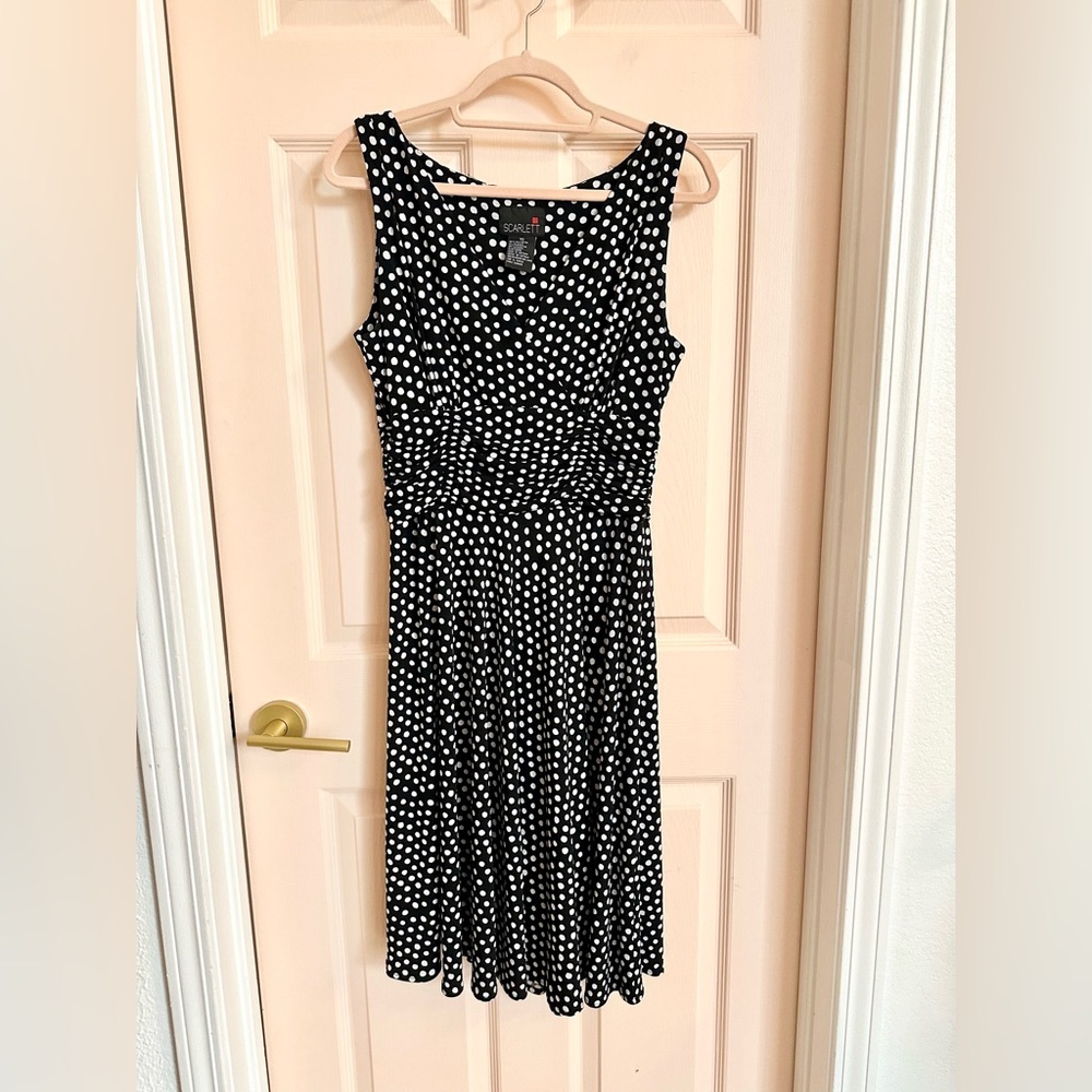 $5 SALE Black and white polka dot scarlett dress